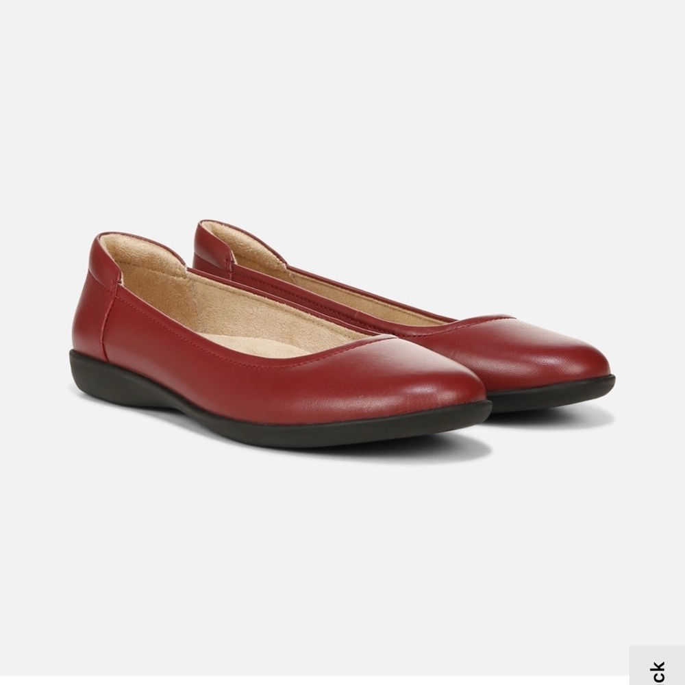 Naturalizer Red Leather Flats